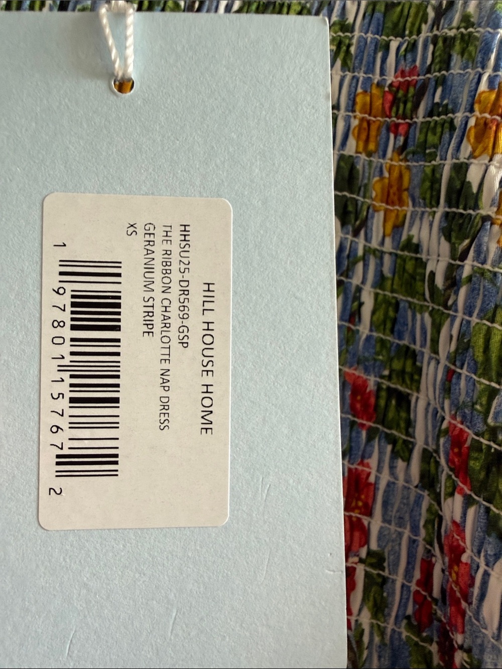 NWT Hill House Geranium Striped Smocked Charlotte Nap Dress - Picture 2 of 4
